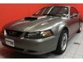 2002 Mineral Grey Metallic Ford Mustang GT Coupe  photo #2