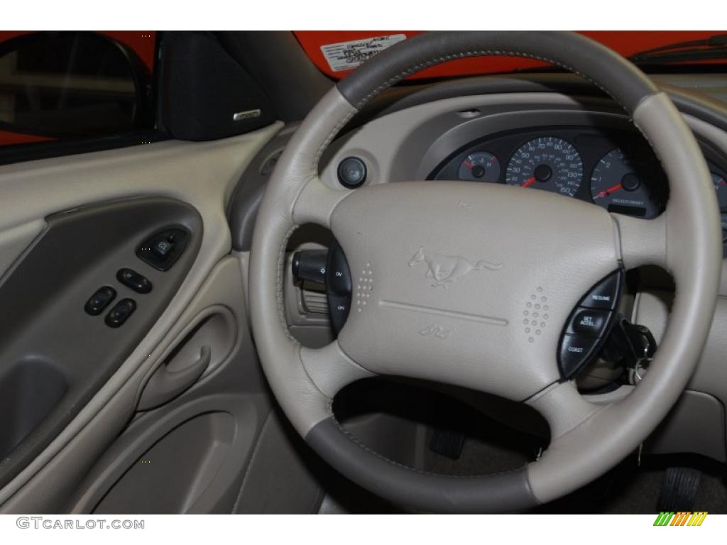 2002 Mustang GT Coupe - Mineral Grey Metallic / Medium Parchment photo #11