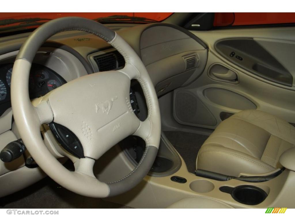 2002 Mustang GT Coupe - Mineral Grey Metallic / Medium Parchment photo #34