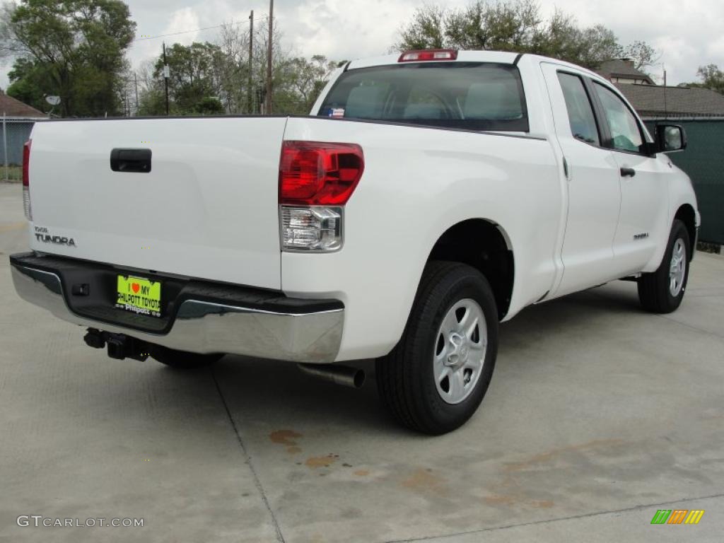 2011 Tundra Double Cab - Super White / Graphite Gray photo #3