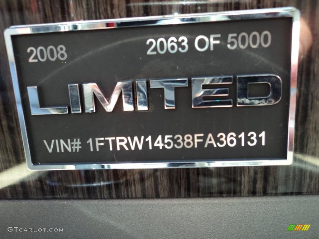 2008 Ford F150 Limited SuperCrew 4x4 Marks and Logos Photo #47072513