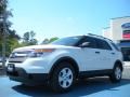 2011 White Suede Ford Explorer FWD  photo #1