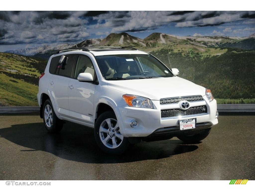 2011 RAV4 V6 Limited 4WD - Blizzard White Pearl / Sand Beige photo #1