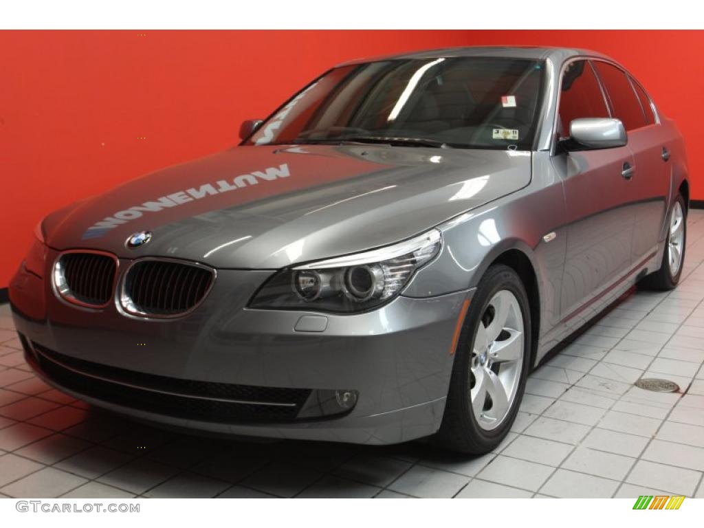 2008 5 Series 528i Sedan - Space Grey Metallic / Grey photo #2