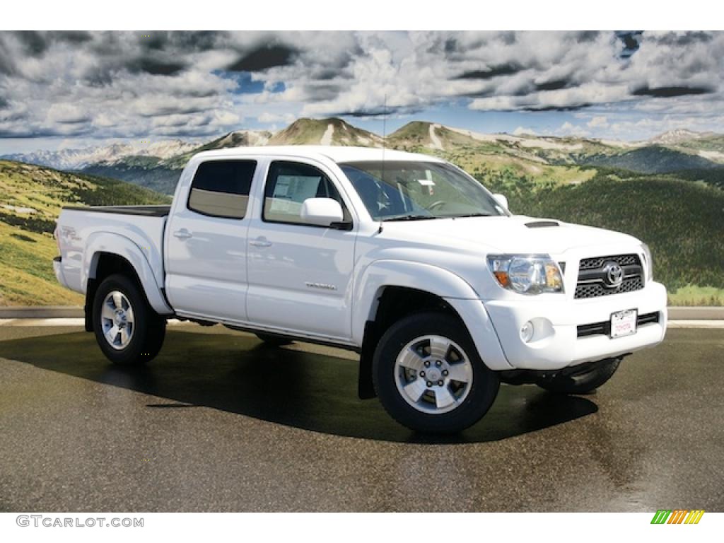 Super White 2011 Toyota Tacoma V6 TRD Sport Double Cab 4x4 Exterior Photo #47074751