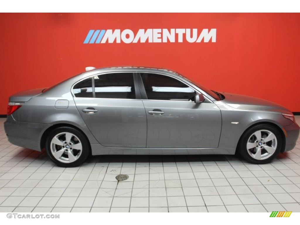 2008 5 Series 528i Sedan - Space Grey Metallic / Grey photo #4