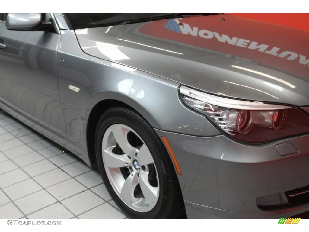 2008 5 Series 528i Sedan - Space Grey Metallic / Grey photo #15