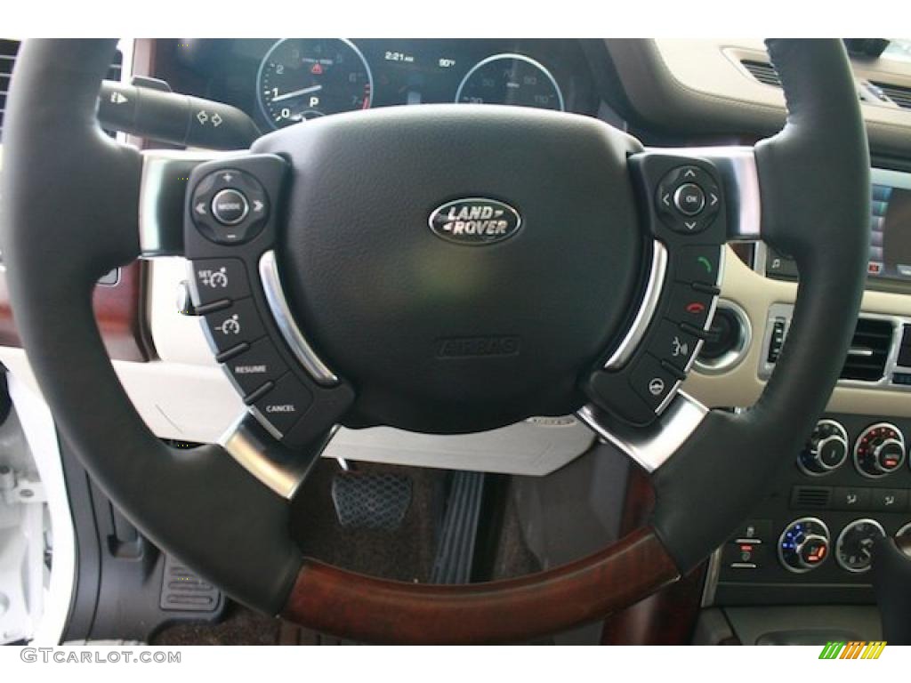 2011 Land Rover Range Rover HSE Arabica/Ivory Steering Wheel Photo #47078018