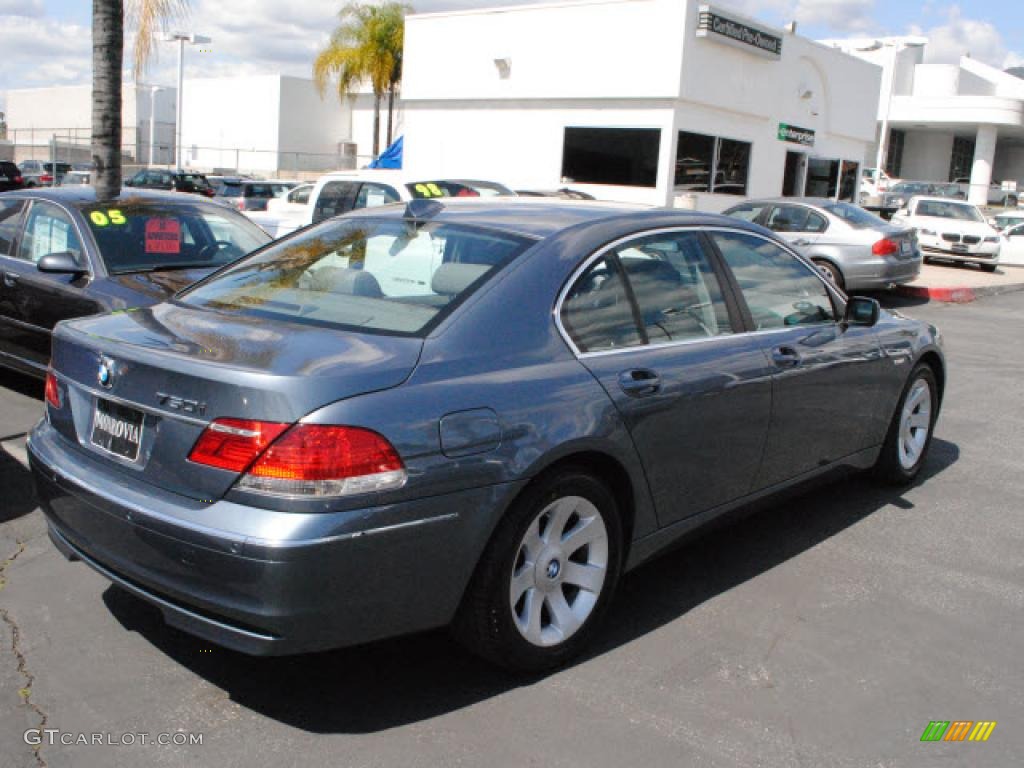 2008 7 Series 750i Sedan - Michigan Blue Metallic / Flannel Grey photo #8