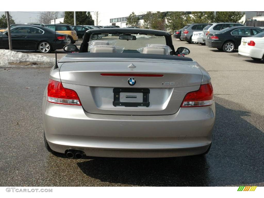 2009 1 Series 128i Convertible - Cashmere Silver Metallic / Taupe Boston Leather photo #4