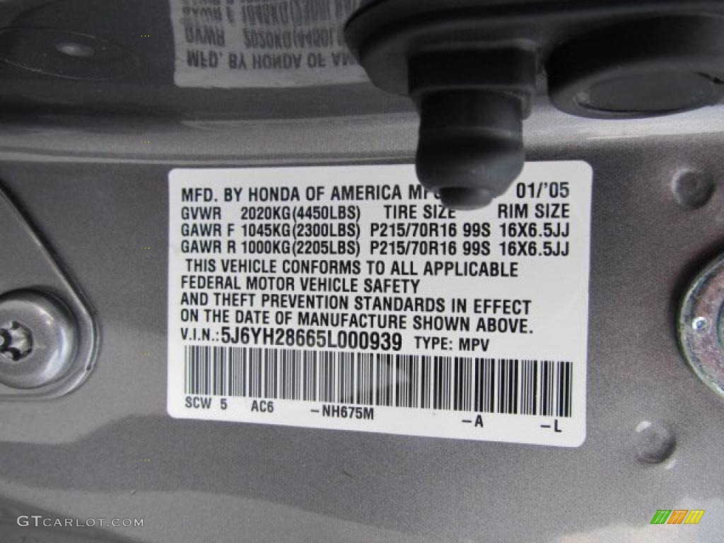 2005 Element EX AWD - Magnesium Metallic / Black/Gray photo #19