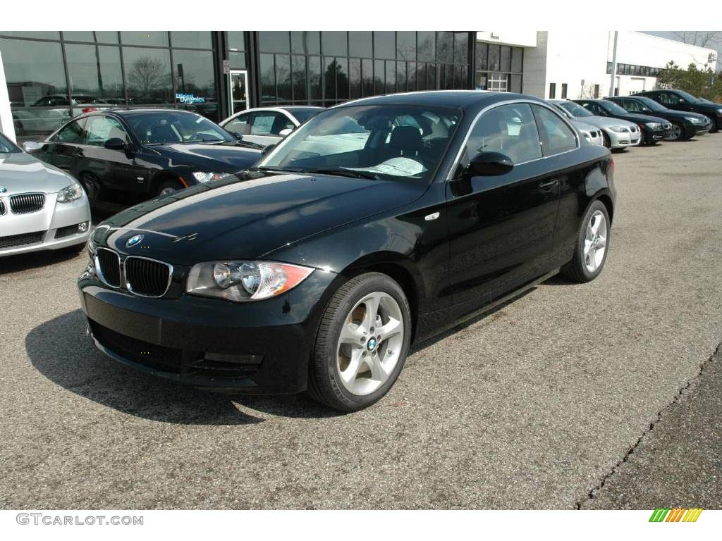 2009 1 Series 128i Coupe - Jet Black / Black photo #1