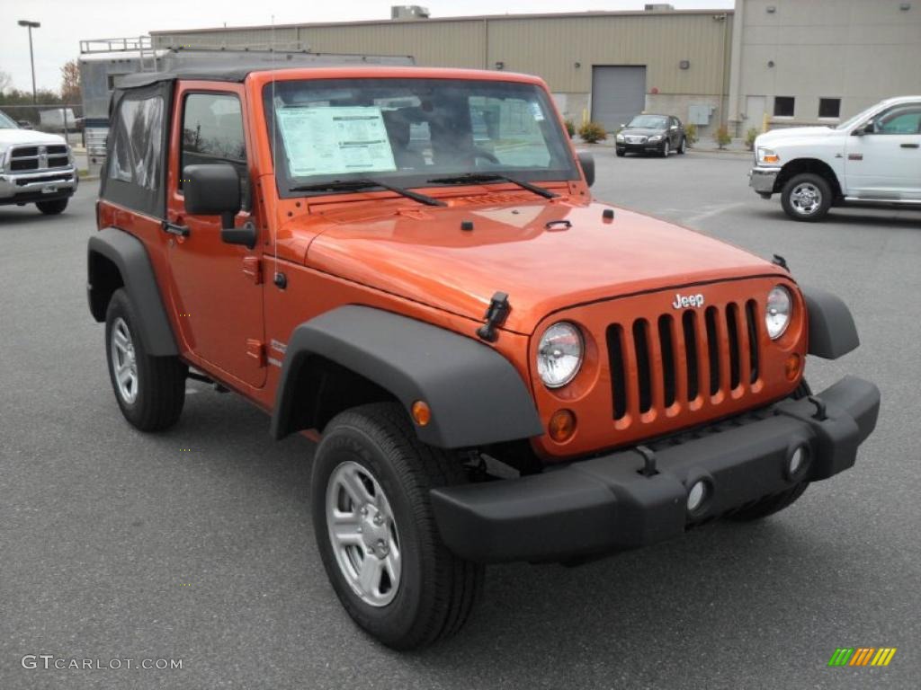 2011 Wrangler Sport 4x4 - Mango Tango Pearl / Black photo #5