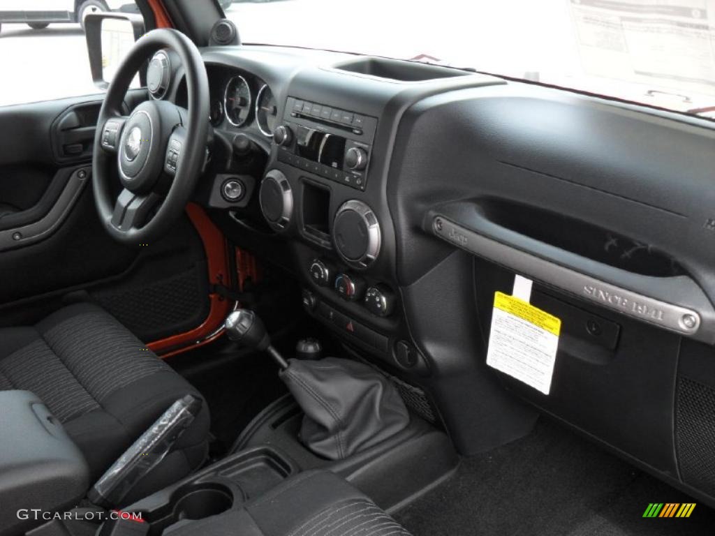 Black Interior 2011 Jeep Wrangler Sport 4x4 Photo #47080577