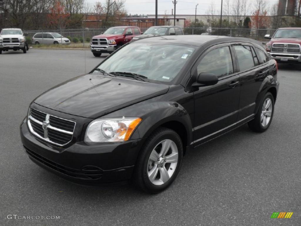2010 Caliber SXT - Brilliant Black Crystal Pearl / Dark Slate Gray photo #1