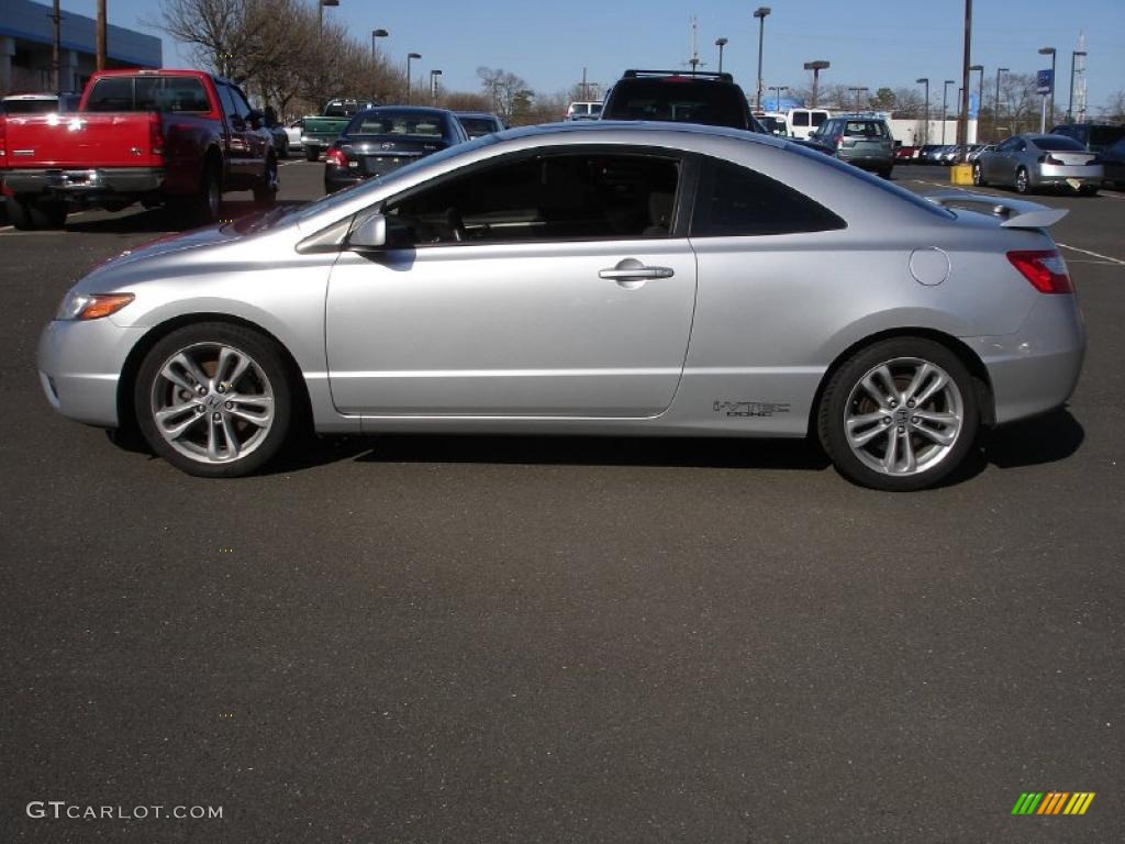 2007 Civic Si Coupe - Alabaster Silver Metallic / Black photo #9