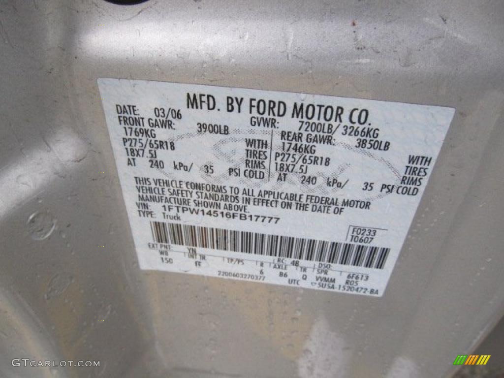 2006 F150 XLT SuperCrew 4x4 - Silver Metallic / Medium/Dark Flint photo #19
