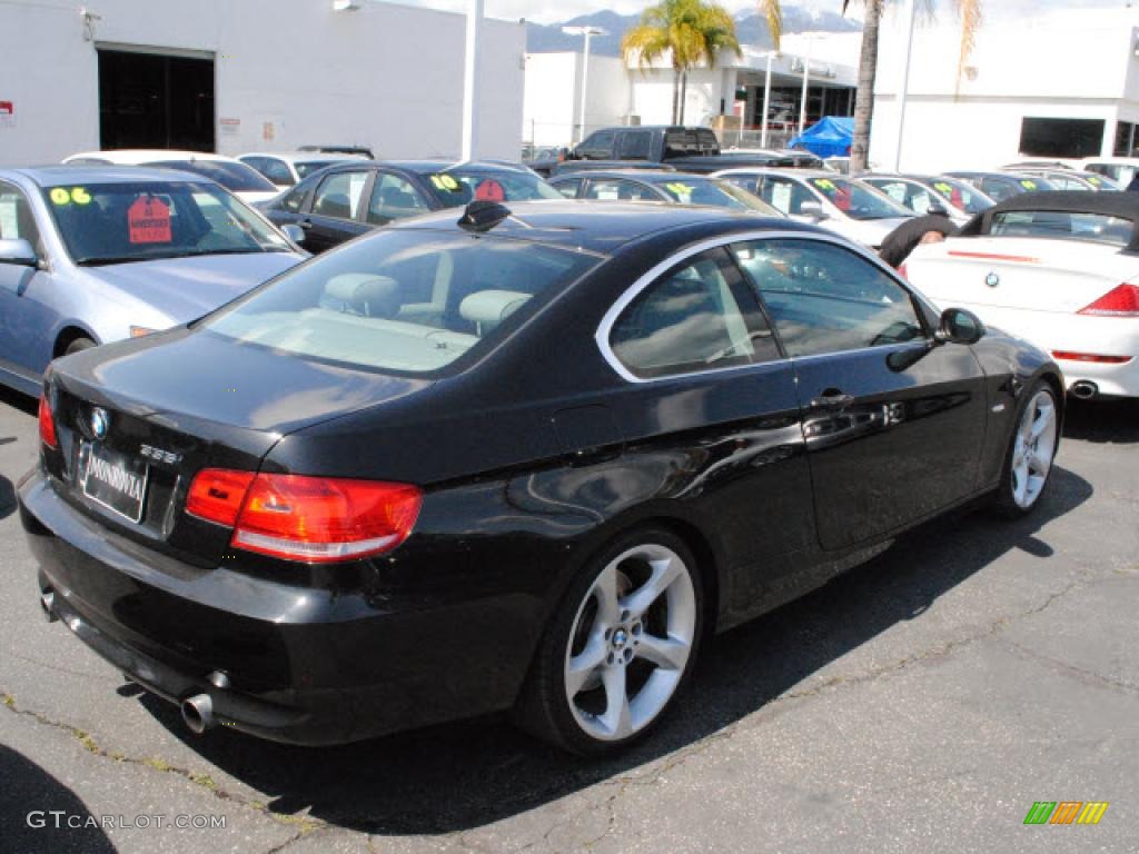 2008 3 Series 335i Coupe - Jet Black / Gray photo #7