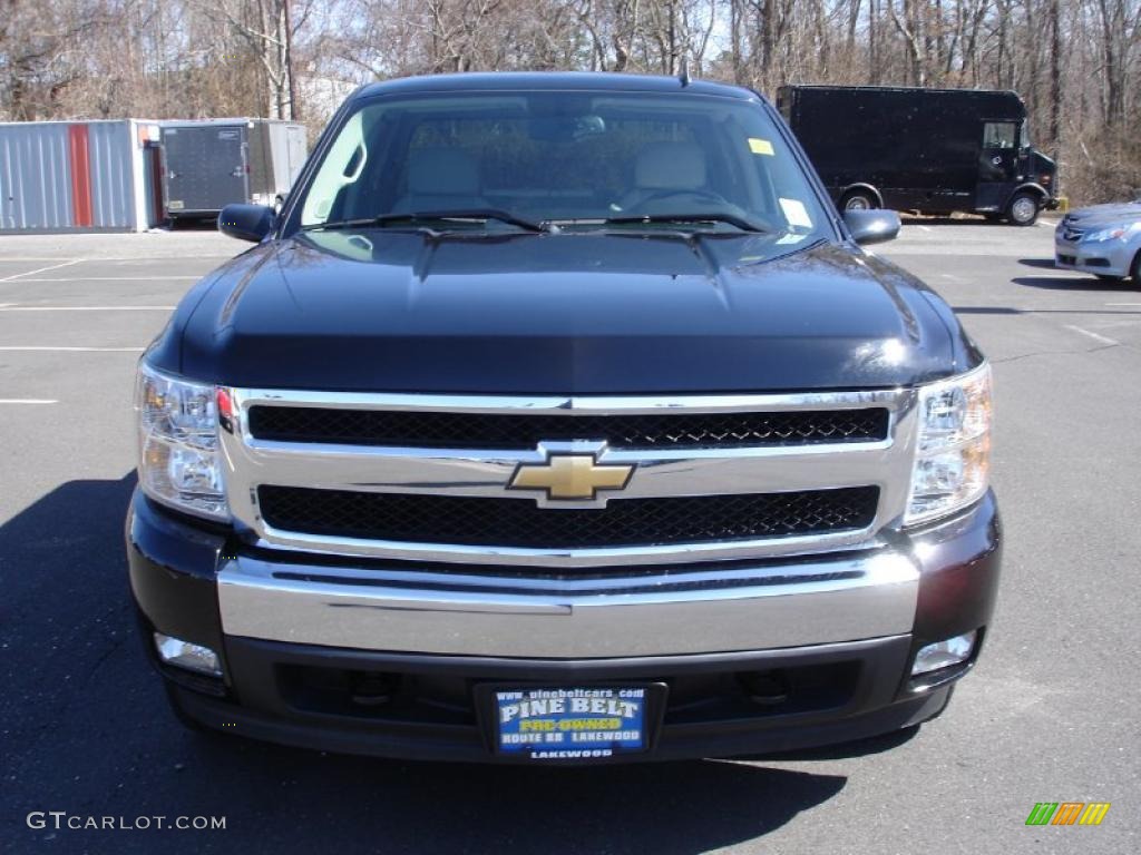 2008 Silverado 1500 LT Extended Cab - Black / Light Cashmere/Ebony Accents photo #2