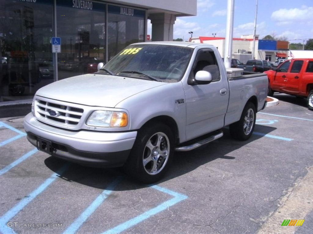 2003 F150 Sport Regular Cab - Silver Metallic / Dark Graphite Grey photo #2