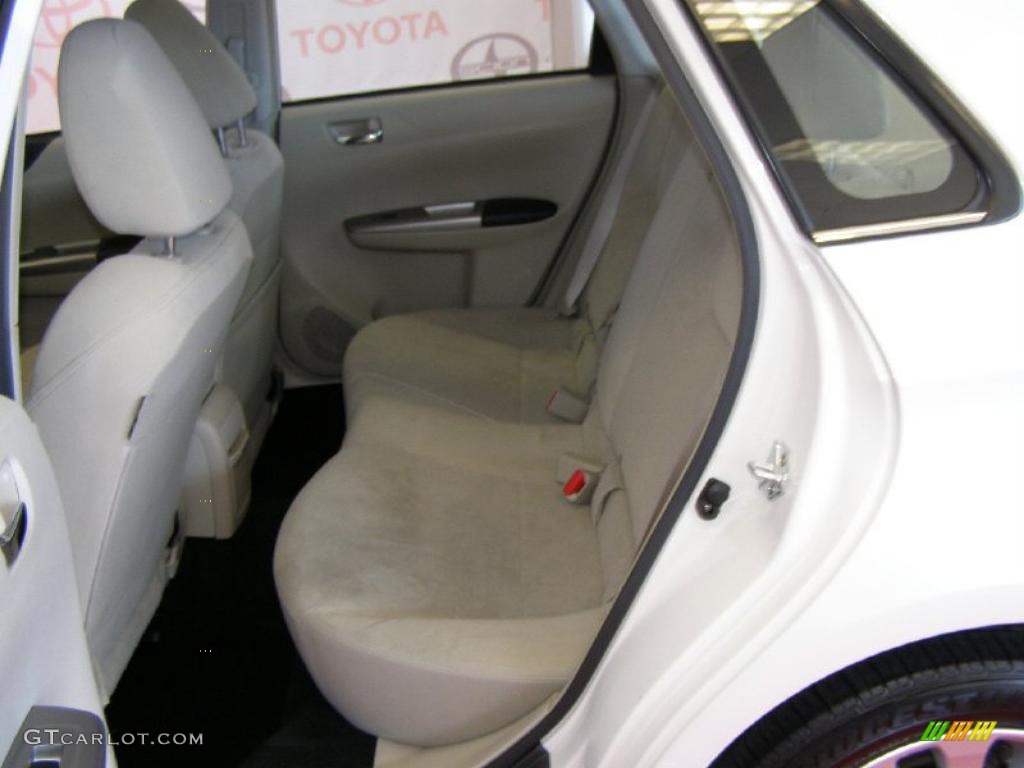 2009 Impreza 2.5i Premium Sedan - Satin White Pearl / Ivory photo #9
