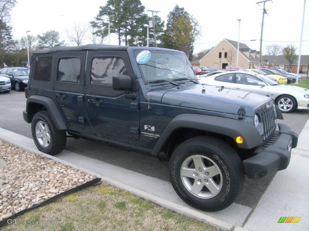 Steel Blue Metallic 2008 Jeep Wrangler Unlimited X 4x4 Exterior Photo #47084345