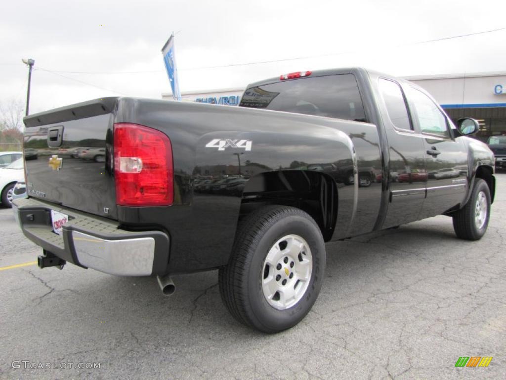 2011 Silverado 1500 LT Extended Cab 4x4 - Black / Ebony photo #6