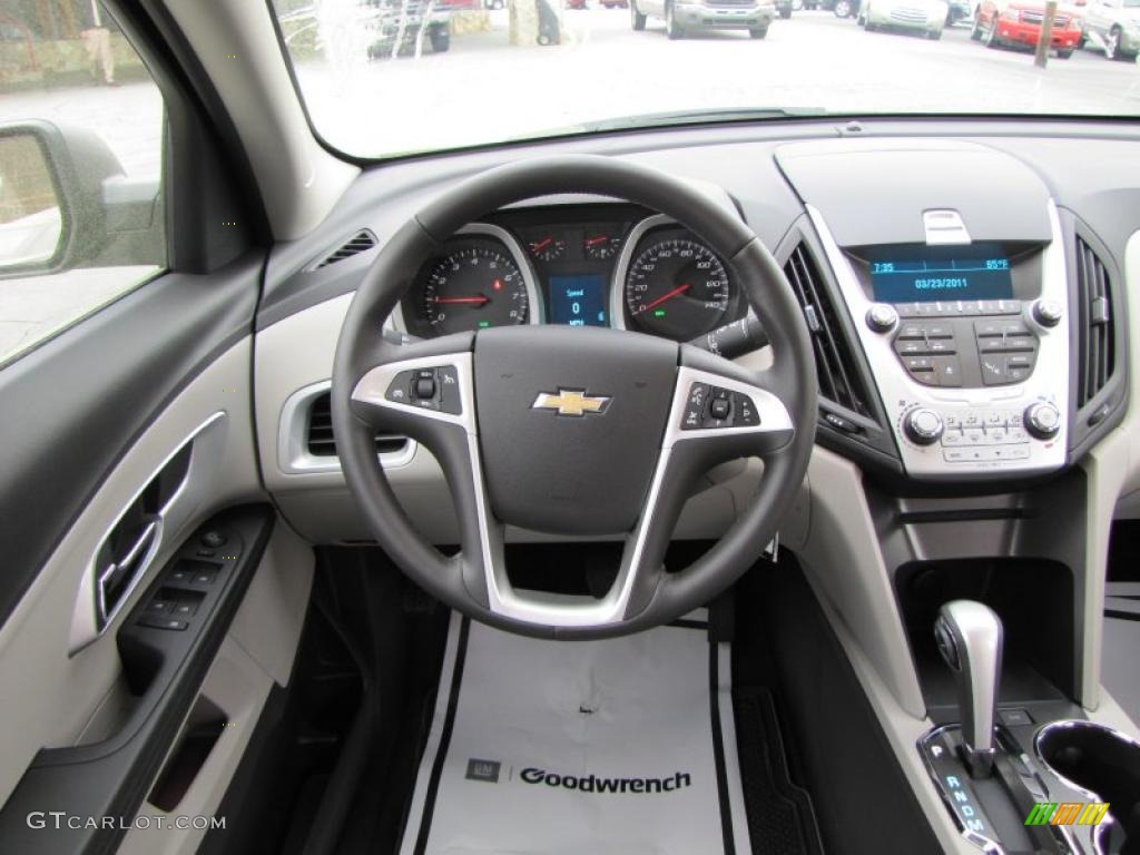 2011 Chevrolet Equinox LS Light Titanium/Jet Black Steering Wheel Photo #47084867