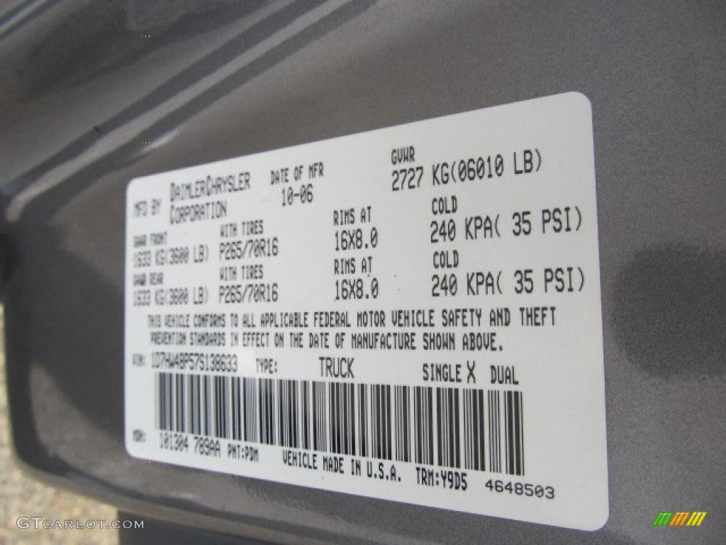 2007 Dakota SLT Quad Cab 4x4 - Mineral Gray Metallic / Medium Slate Gray photo #19
