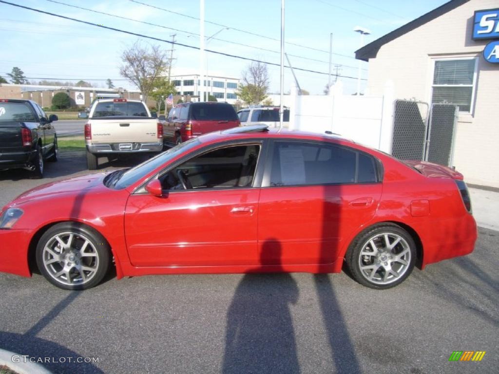 2005 Altima 3.5 SE-R - Code Red / SE-R Charcoal photo #2