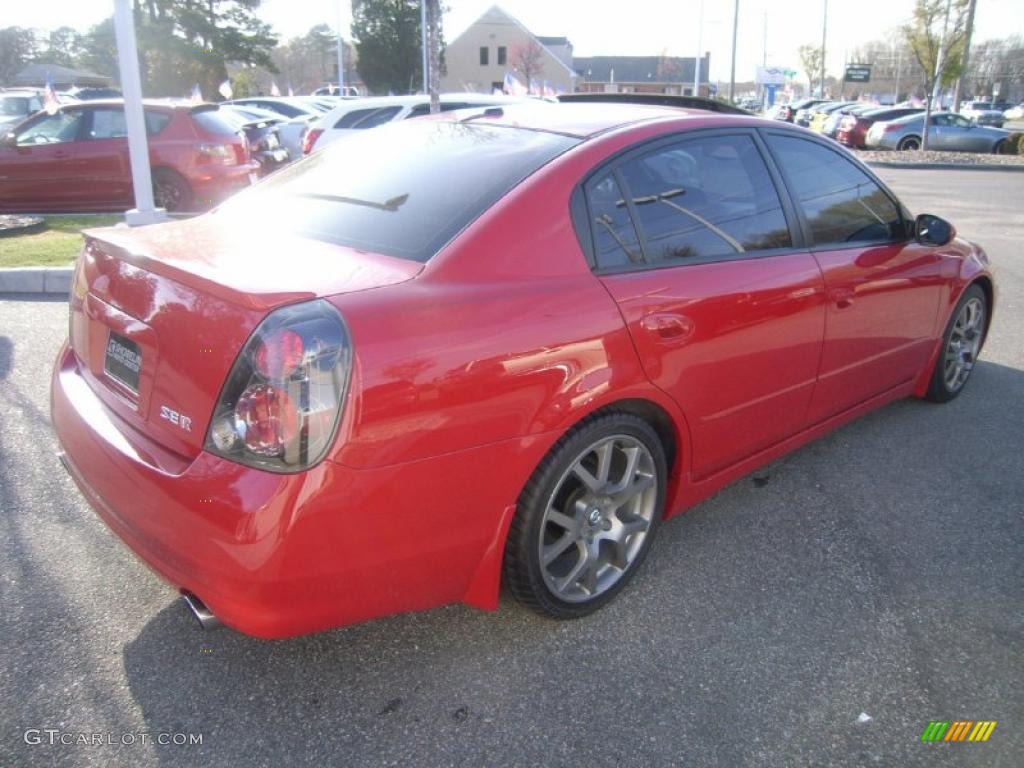 2005 Altima 3.5 SE-R - Code Red / SE-R Charcoal photo #6