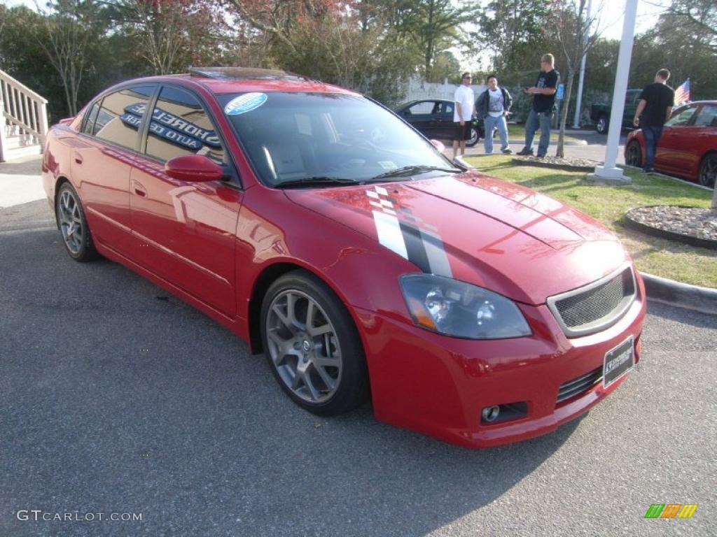2005 Altima 3.5 SE-R - Code Red / SE-R Charcoal photo #8