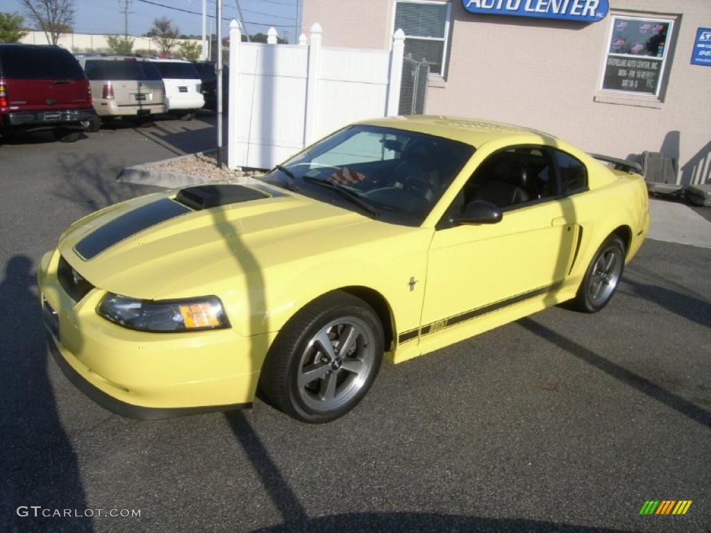 2003 Mustang Mach 1 Coupe - Zinc Yellow / Dark Charcoal photo #1