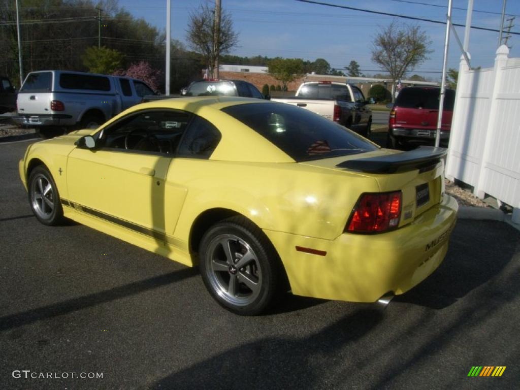 2003 Mustang Mach 1 Coupe - Zinc Yellow / Dark Charcoal photo #3