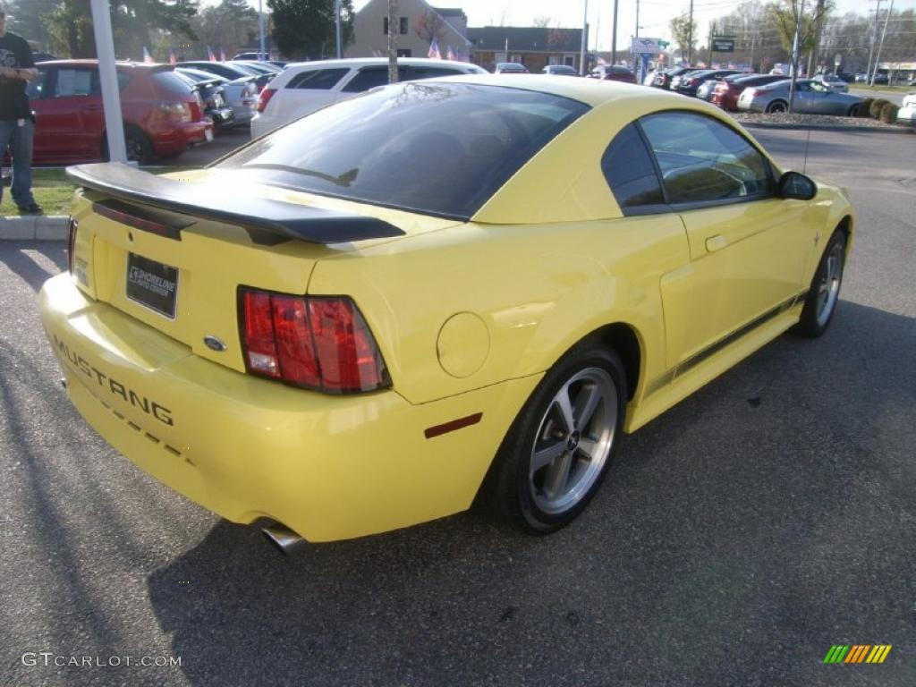 2003 Mustang Mach 1 Coupe - Zinc Yellow / Dark Charcoal photo #6