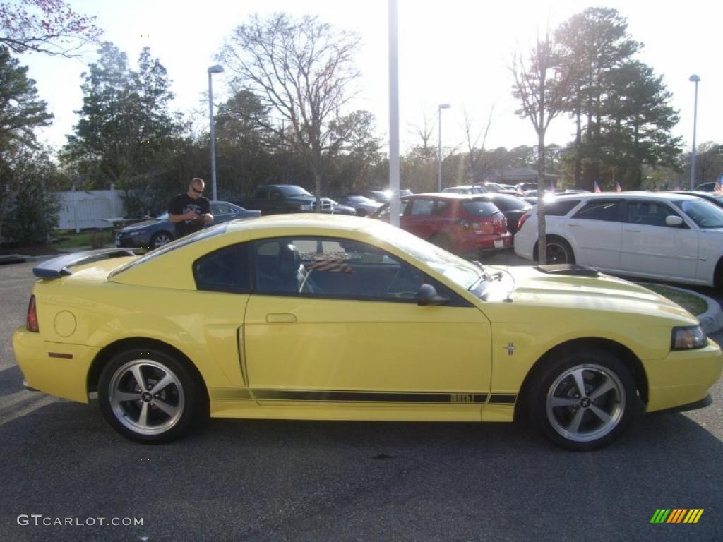 2003 Mustang Mach 1 Coupe - Zinc Yellow / Dark Charcoal photo #7