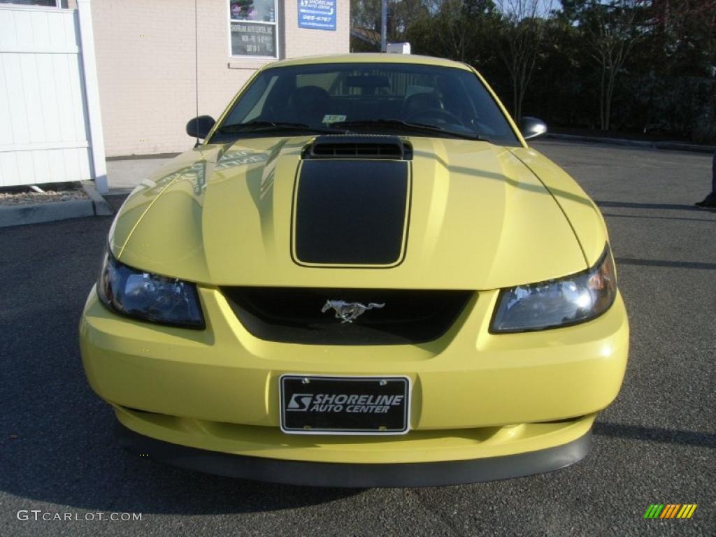 2003 Mustang Mach 1 Coupe - Zinc Yellow / Dark Charcoal photo #9