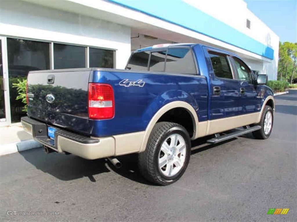 Dark Blue Pearl Metallic 2007 Ford F150 Lariat SuperCrew 4x4 Exterior Photo #47085971