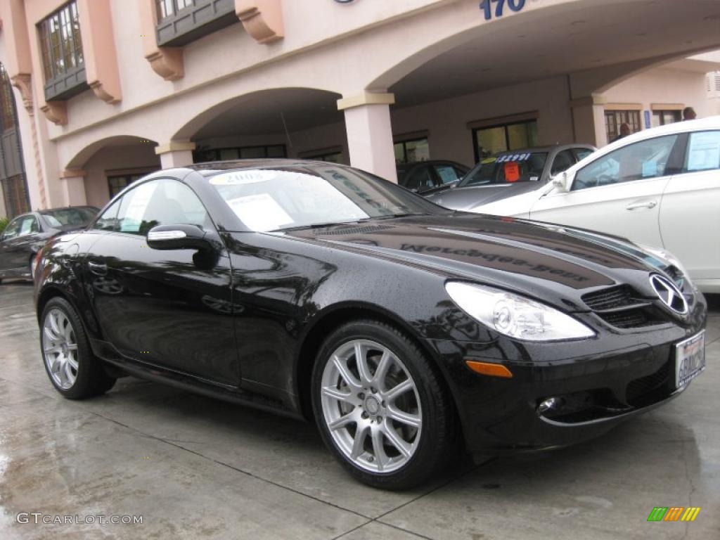 2008 SLK 350 Roadster - Black / Black photo #1