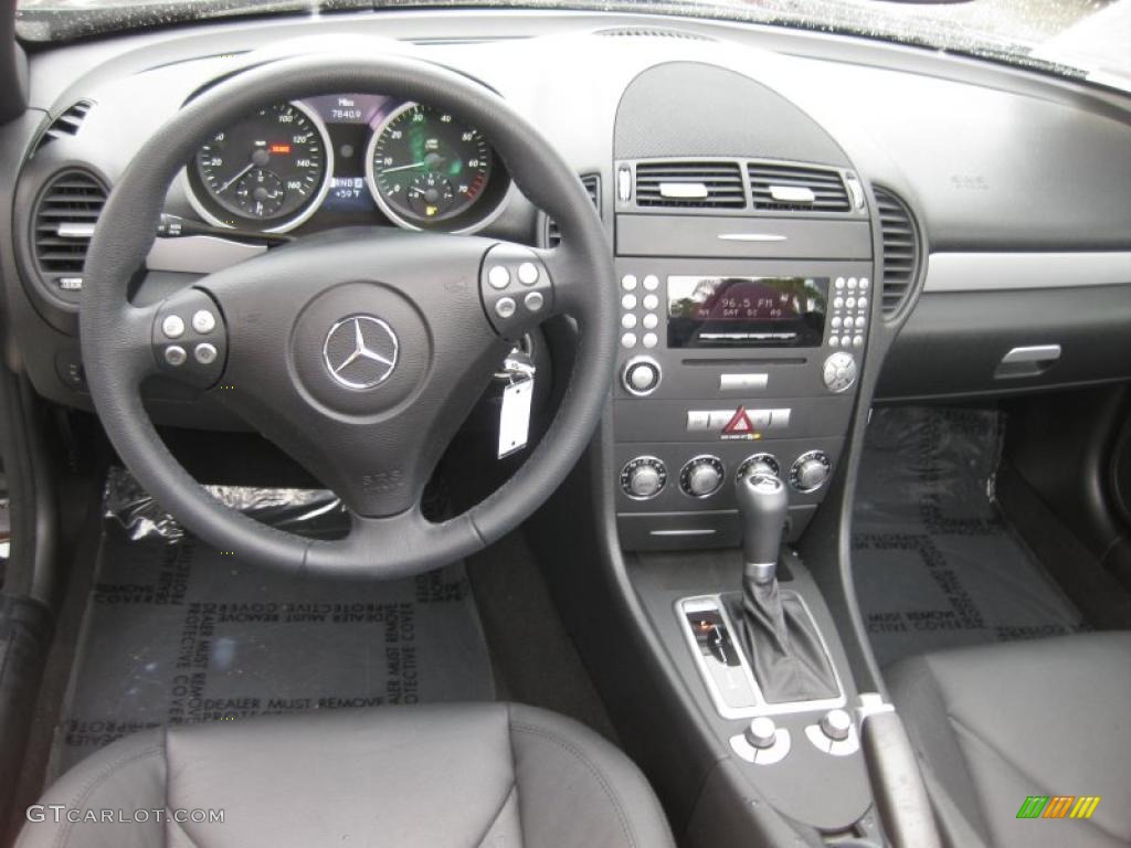 2008 SLK 350 Roadster - Black / Black photo #15