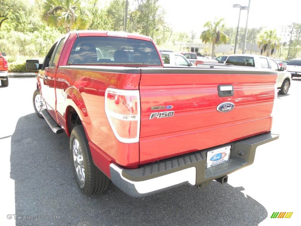 2010 F150 XLT SuperCab - Red Candy Metallic / Medium Stone photo #15