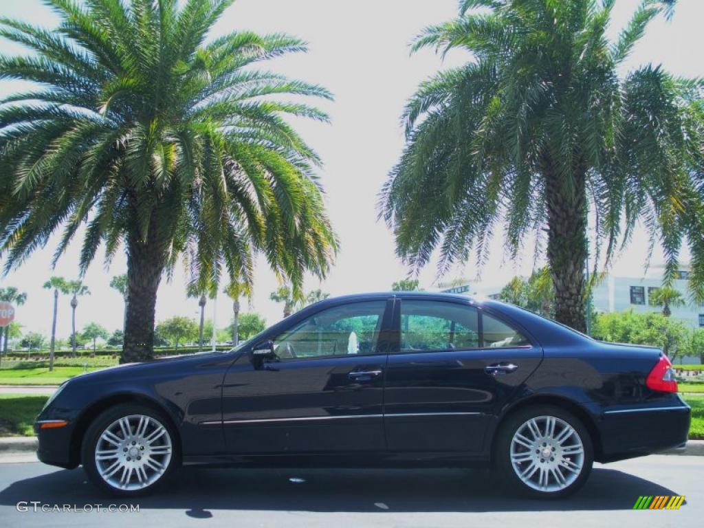 2008 E 350 4Matic Sedan - Capri Blue Metallic / Cashmere photo #1