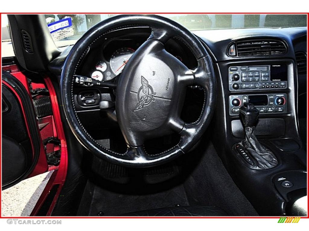 1999 Chevrolet Corvette Coupe Black Steering Wheel Photo #47090573