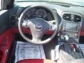 2011 Chevrolet Corvette Ebony Black/Red Interior Steering Wheel Photo