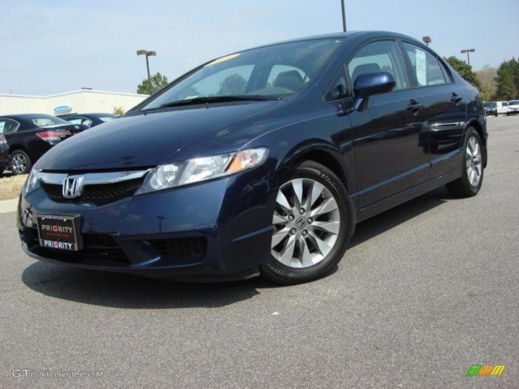 2010 Civic EX Sedan - Royal Blue Pearl / Gray photo #1