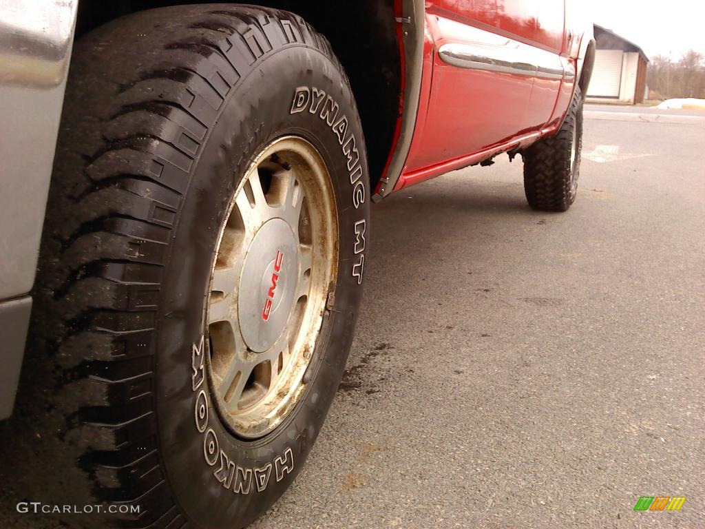 1999 Sierra 1500 SLE Extended Cab 4x4 - Fire Red / Pewter photo #3