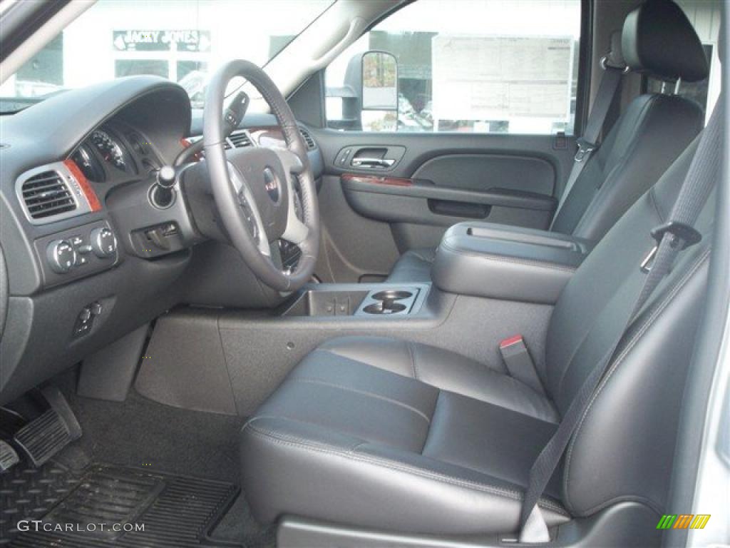 Ebony Interior 2011 GMC Sierra 2500HD SLT Crew Cab 4x4 Photo #47093534