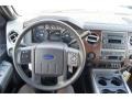 Black Two Tone Leather 2011 Ford F250 Super Duty Lariat Crew Cab 4x4 Steering Wheel
