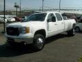 2011 Summit White GMC Sierra 3500HD SLT Crew Cab 4x4 Dually  photo #3