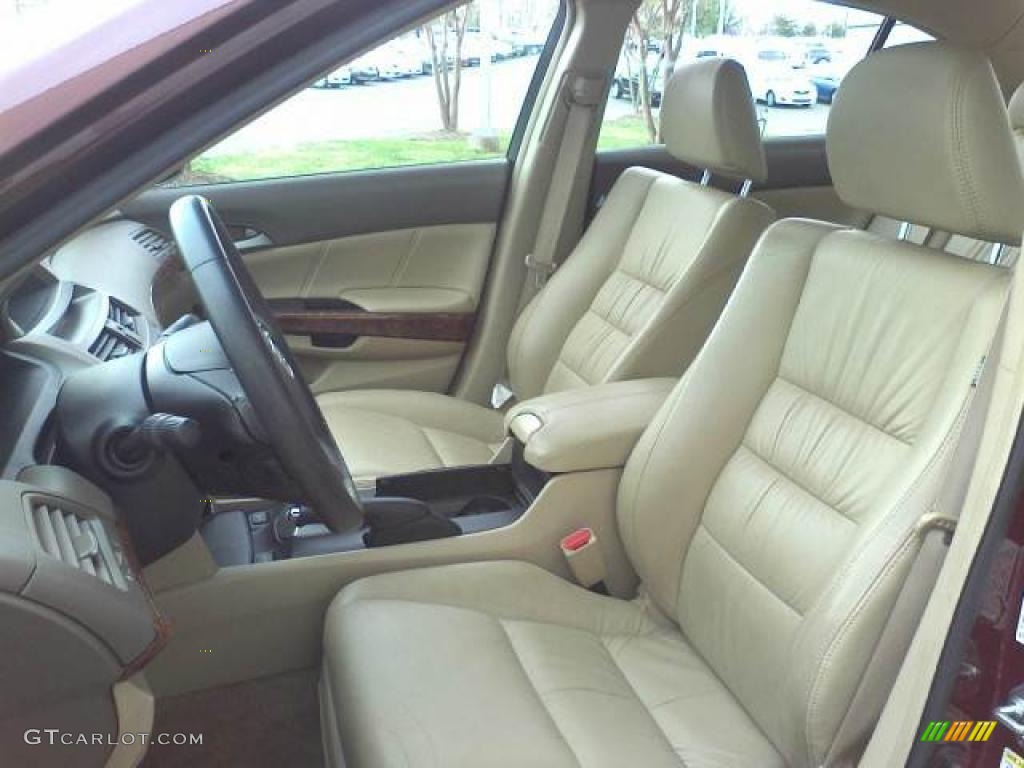 Ivory Interior 2008 Honda Accord EX-L V6 Sedan Photo #47097377